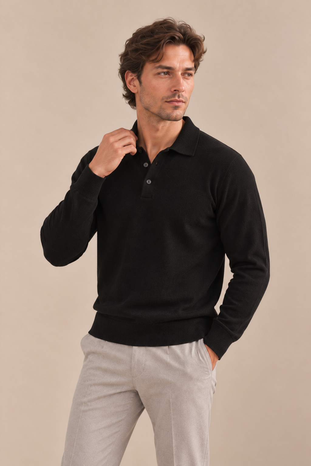 Jersey Abedul – Cuello Polo